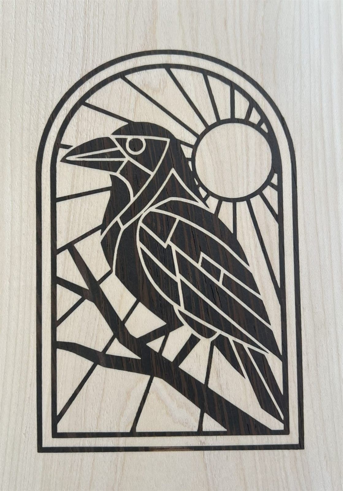 Crow — maple with wenge inlay