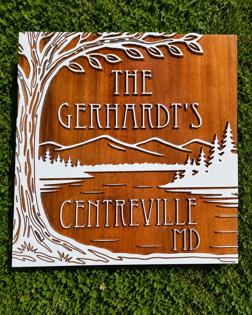 Carved Family Sign